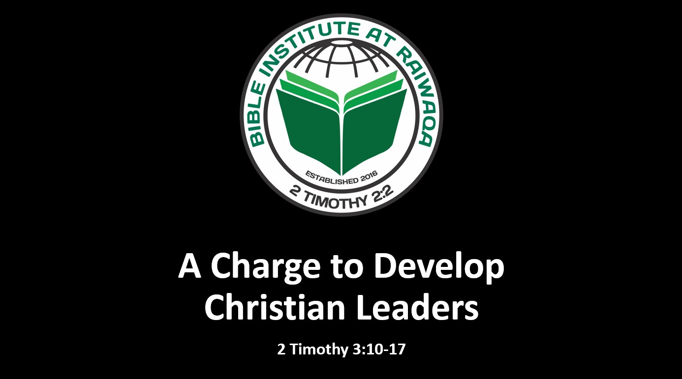 A Charge to Develop Christian Leaders