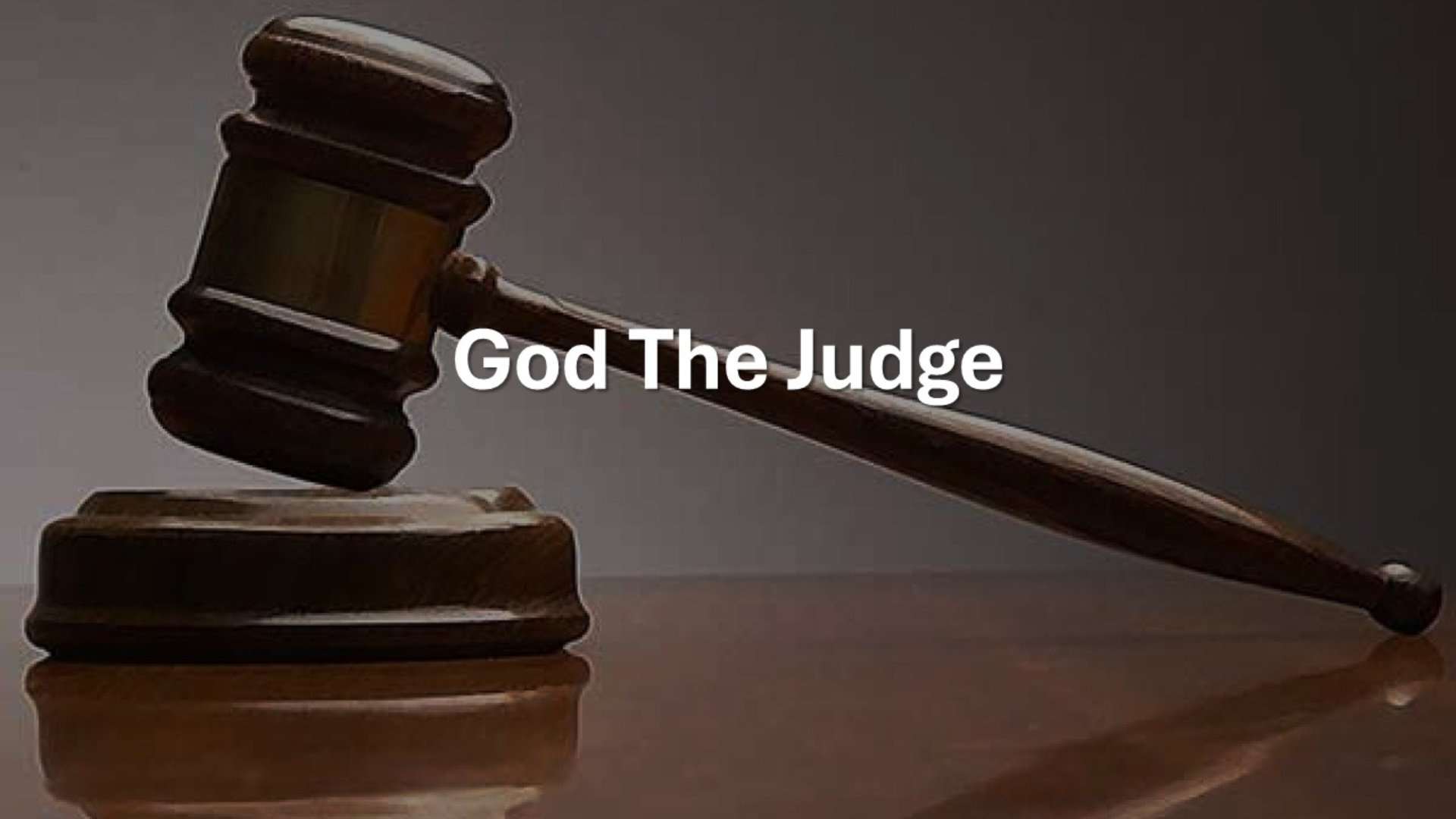 God the Judge