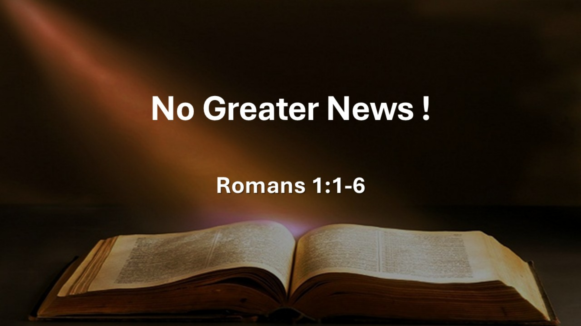 No Greater News